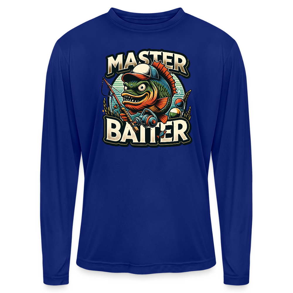 Master Baiter UPF40 Performance Long Sleeve Fishing T Shirt - royal blue