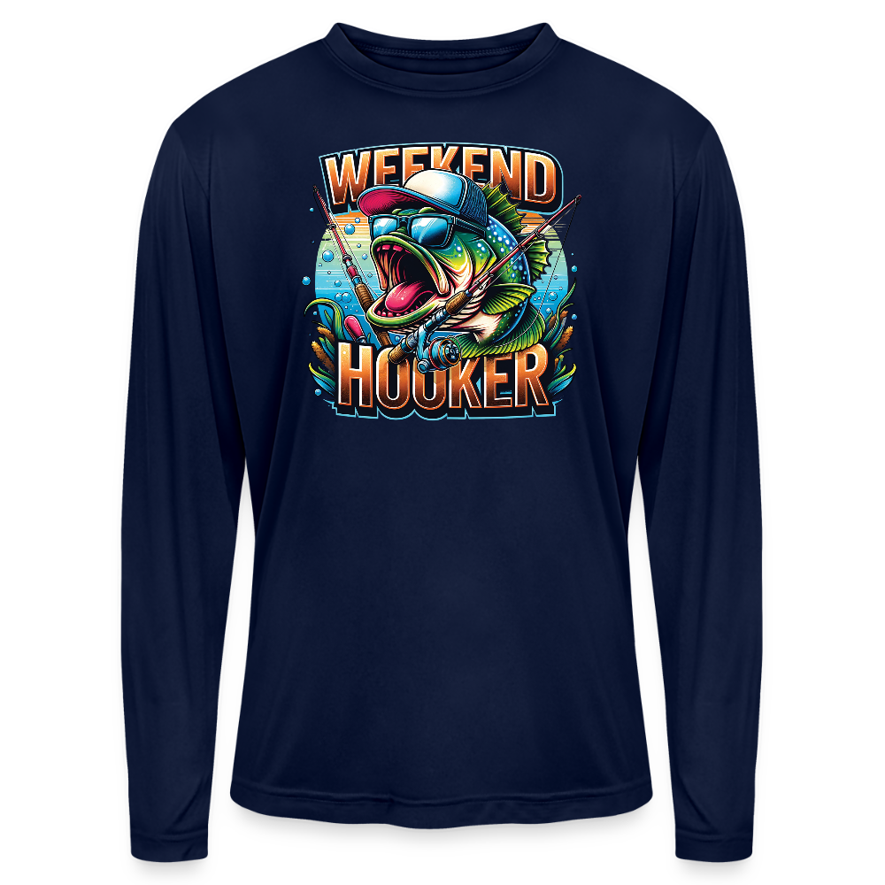 Weekend Hooker UPF40 Performance Long Sleeve T Shirt - dark navy