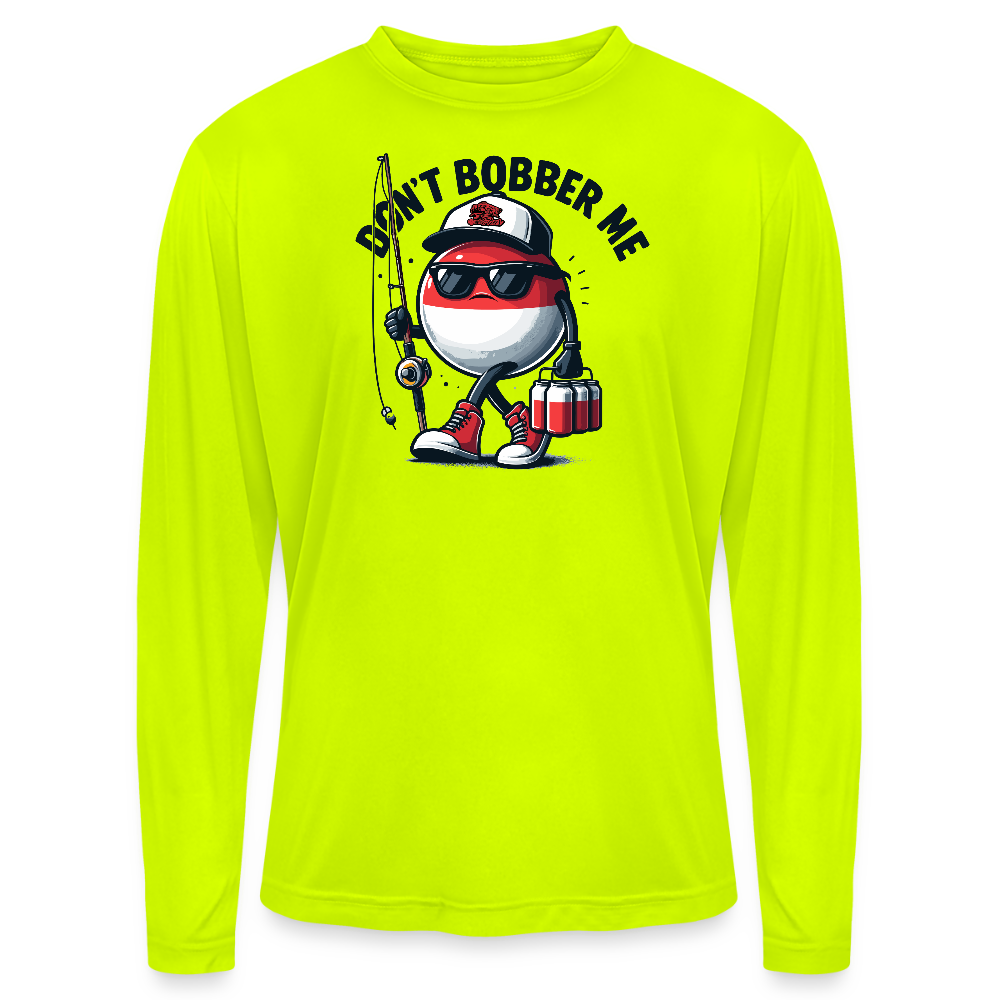 Dont Bobber Me Performance Fishing Long Sleeve Tee - safety yellow