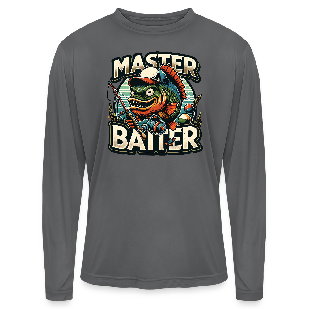 Master Baiter UPF40 Performance Long Sleeve Fishing T Shirt - graphite