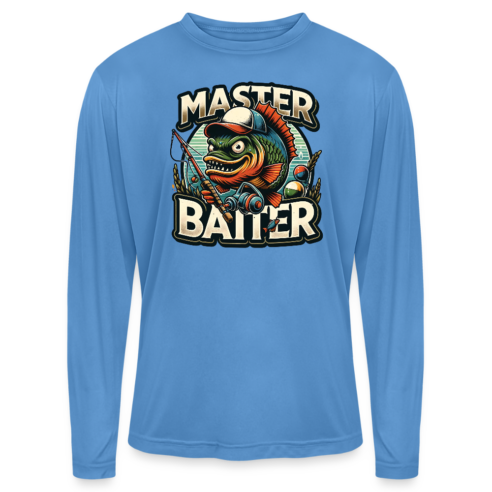 Master Baiter UPF40 Performance Long Sleeve Fishing T Shirt - light blue