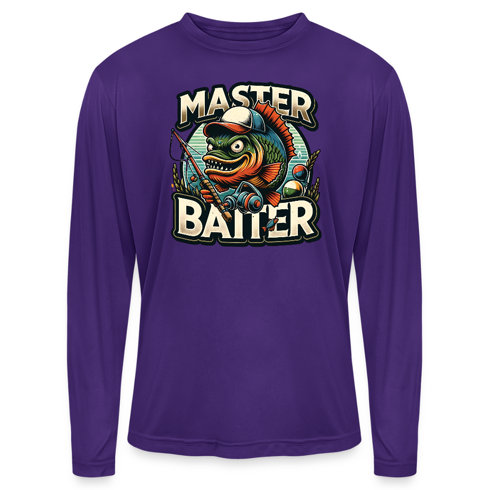 Master Baiter UPF40 Performance Long Sleeve Fishing T Shirt - purple