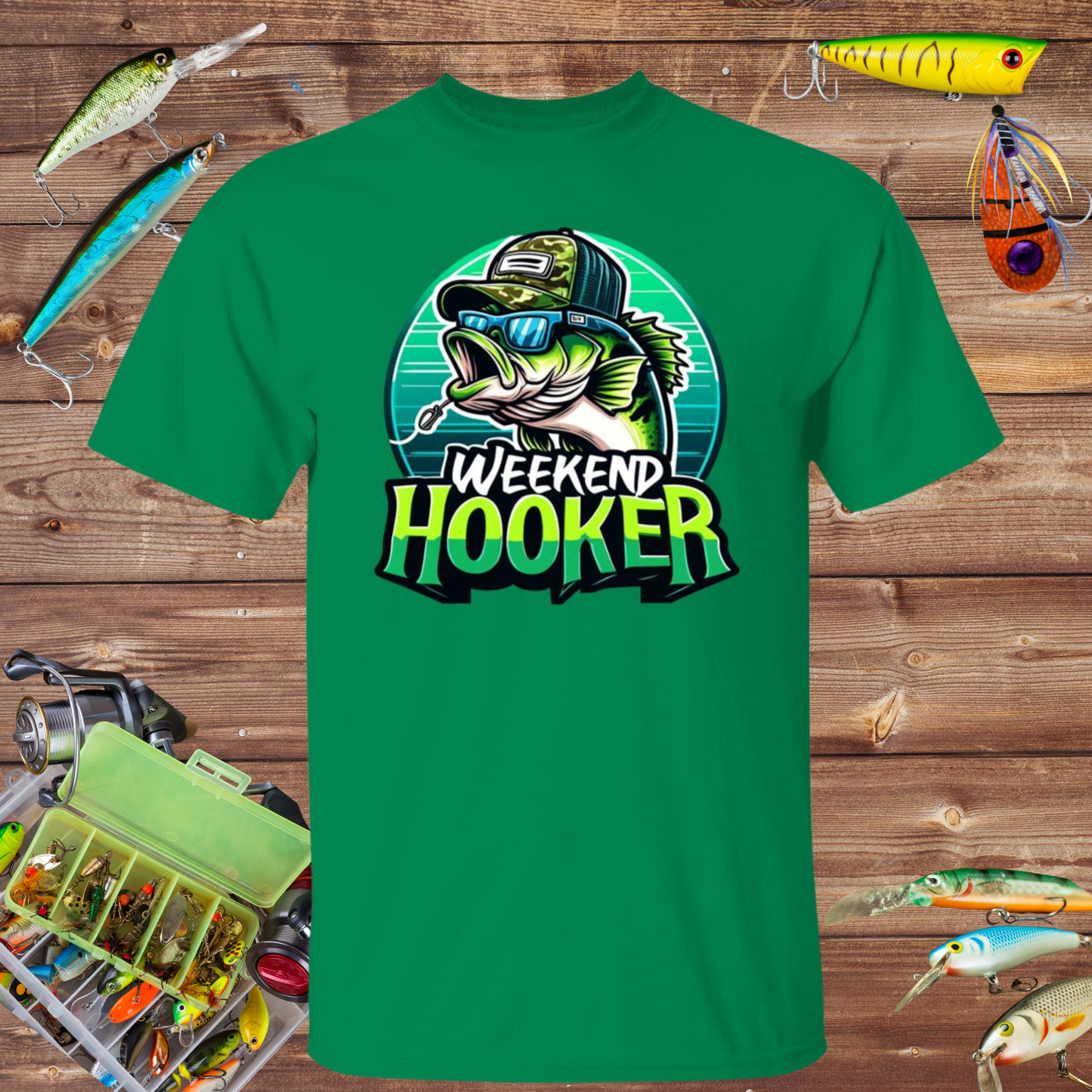Weekend Hooker Fishing T Shirt