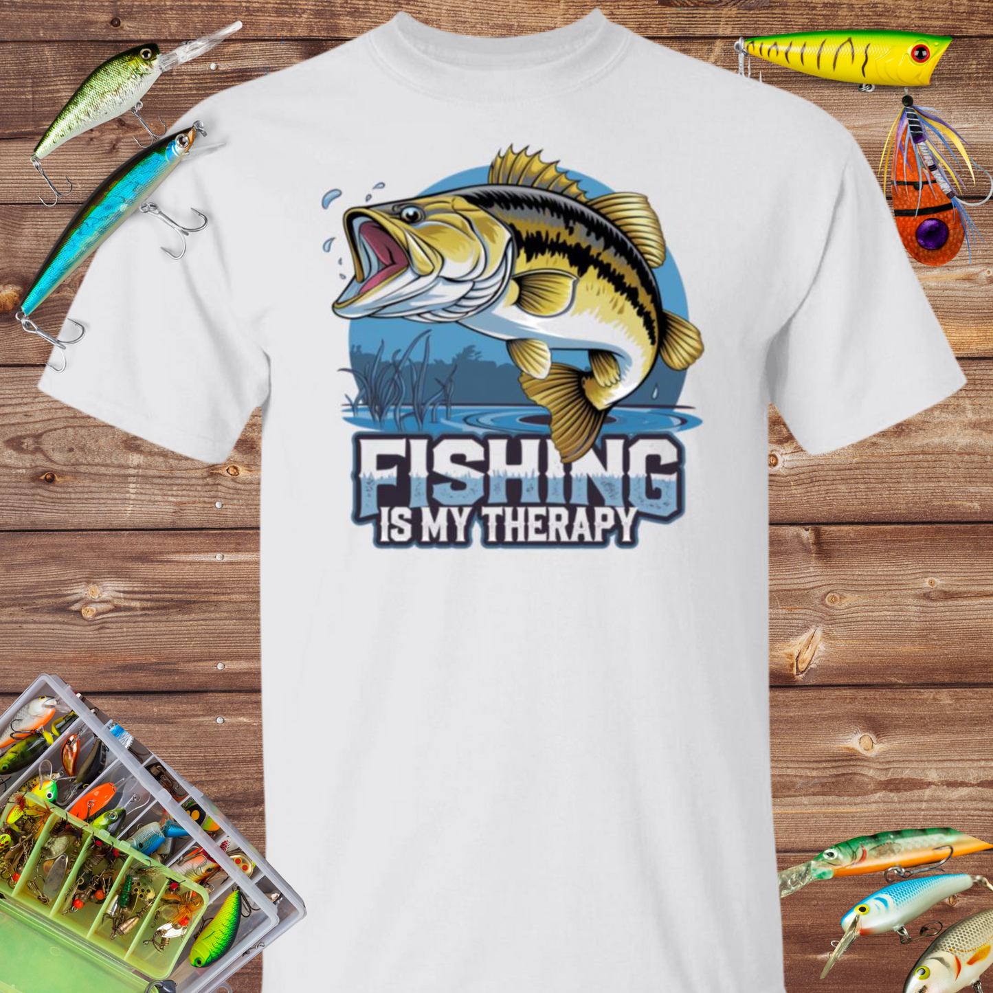 Fishing Is My Therapy Fishing T Shirt