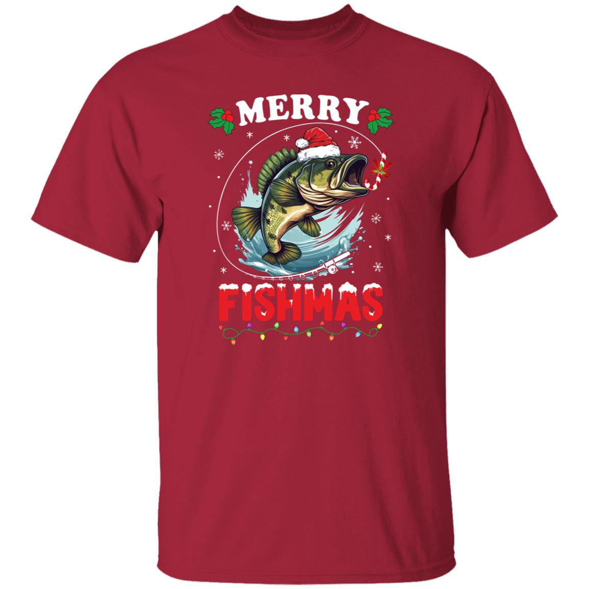 Merry Fishmas Fishing Tee