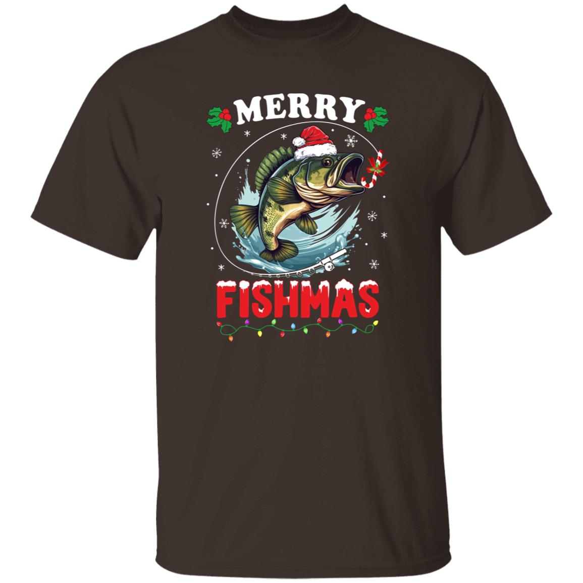Merry Fishmas Fishing Tee