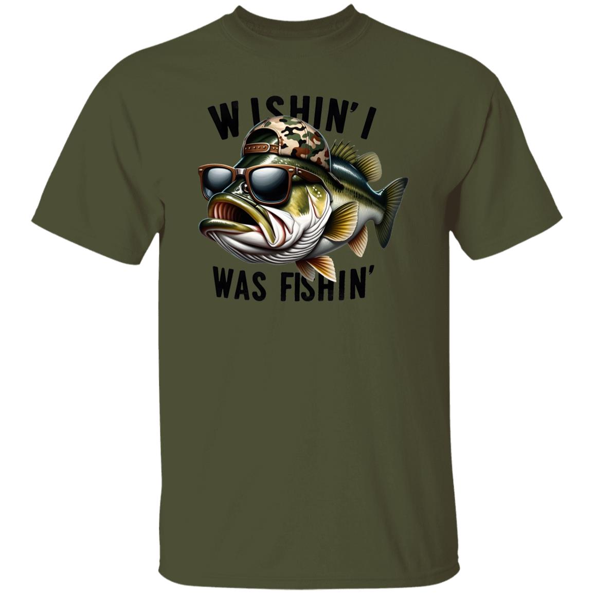 Wishin' I Was Fishing T Shirt