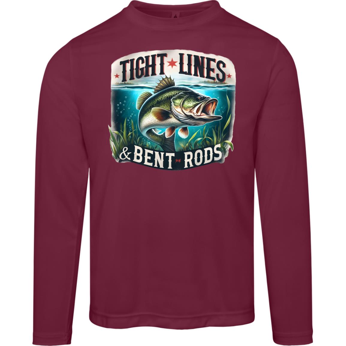 Tight Lines And Bent Rods SPF40 Performance Long Sleeve Tee