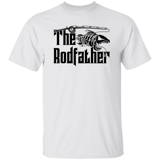 The Rodfather Fishing T Shirt (Black Text)