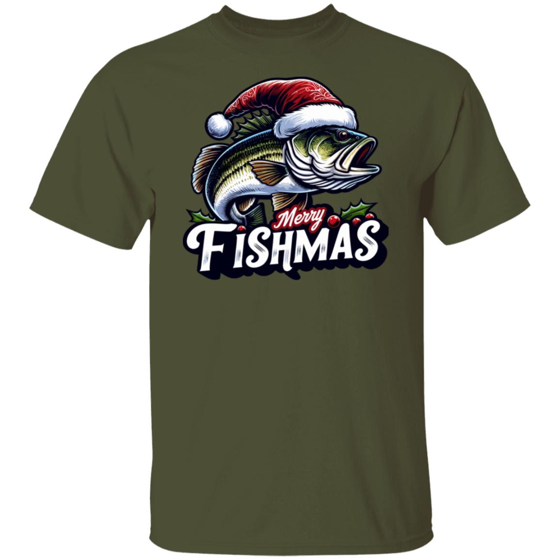 Merry Fishmas Fishing Tee