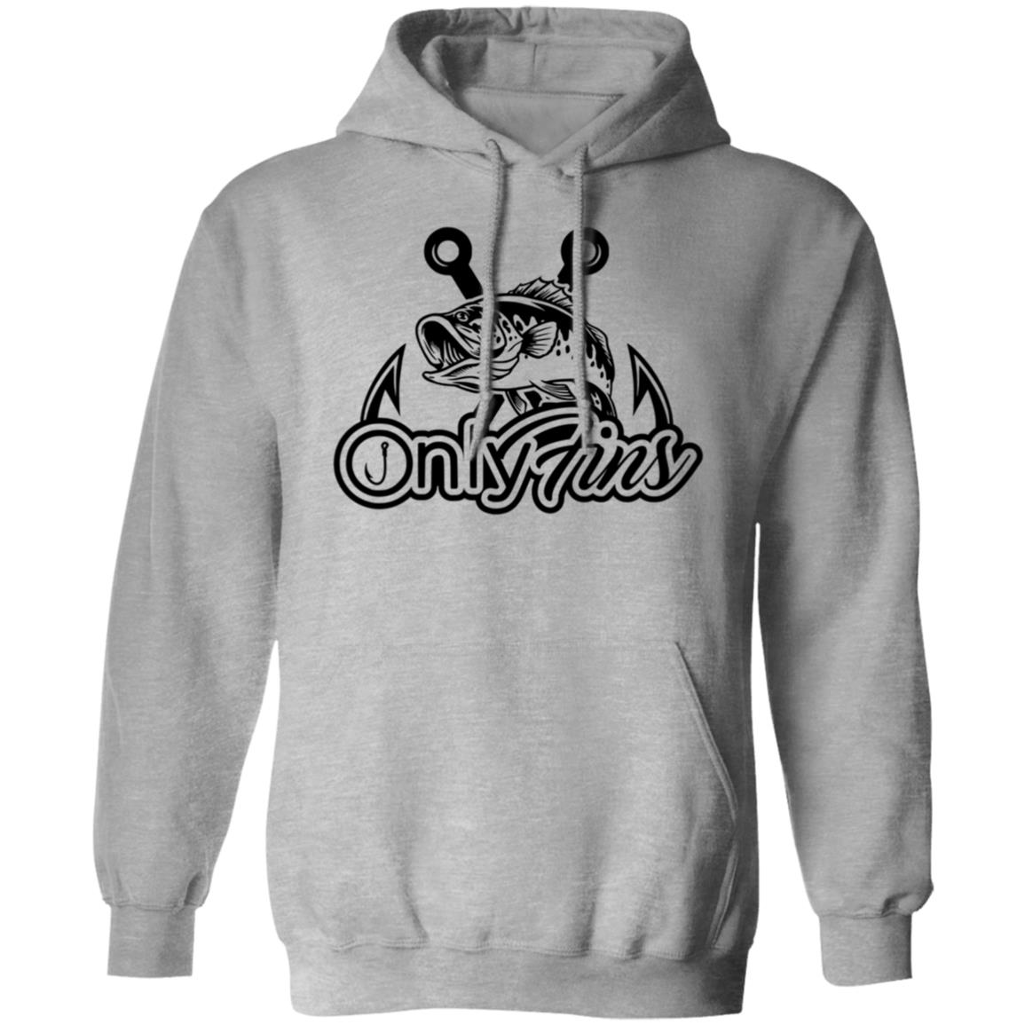 Only Fins Fishing Hoodie (Black Text)
