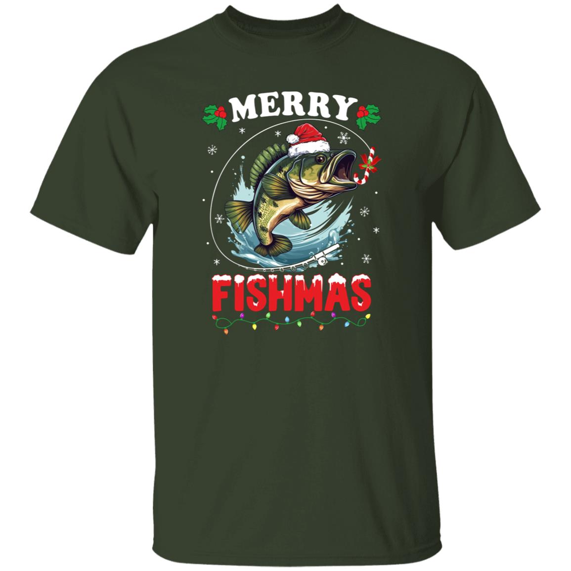 Merry Fishmas Fishing Tee