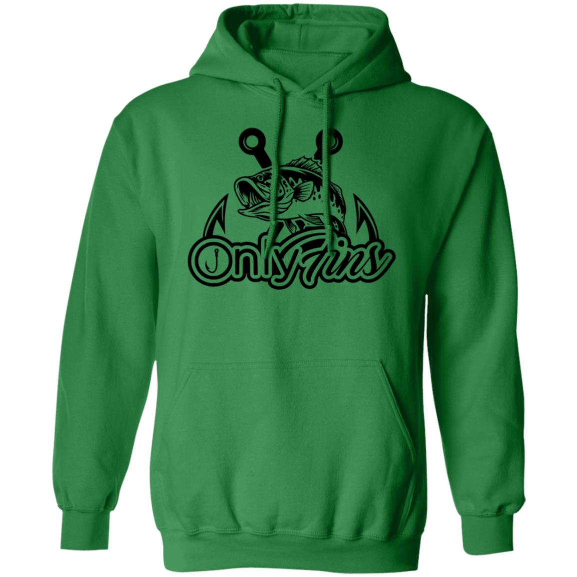 Only Fins Fishing Hoodie (Black Text)