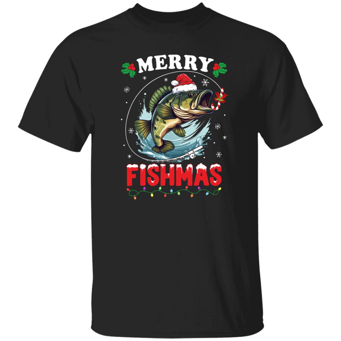 Merry Fishmas Fishing Tee