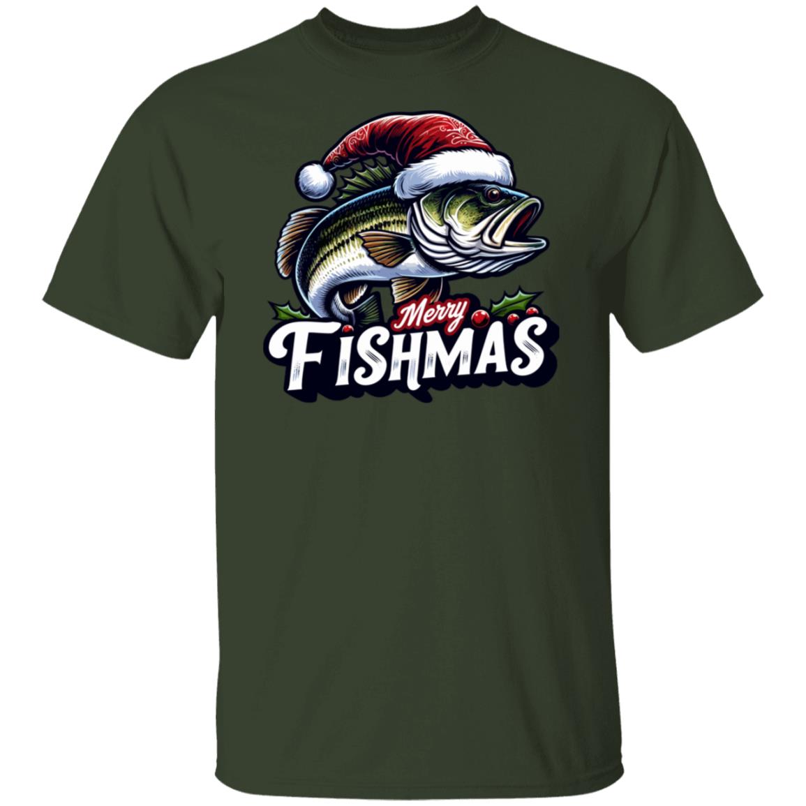 Merry Fishmas Fishing Tee