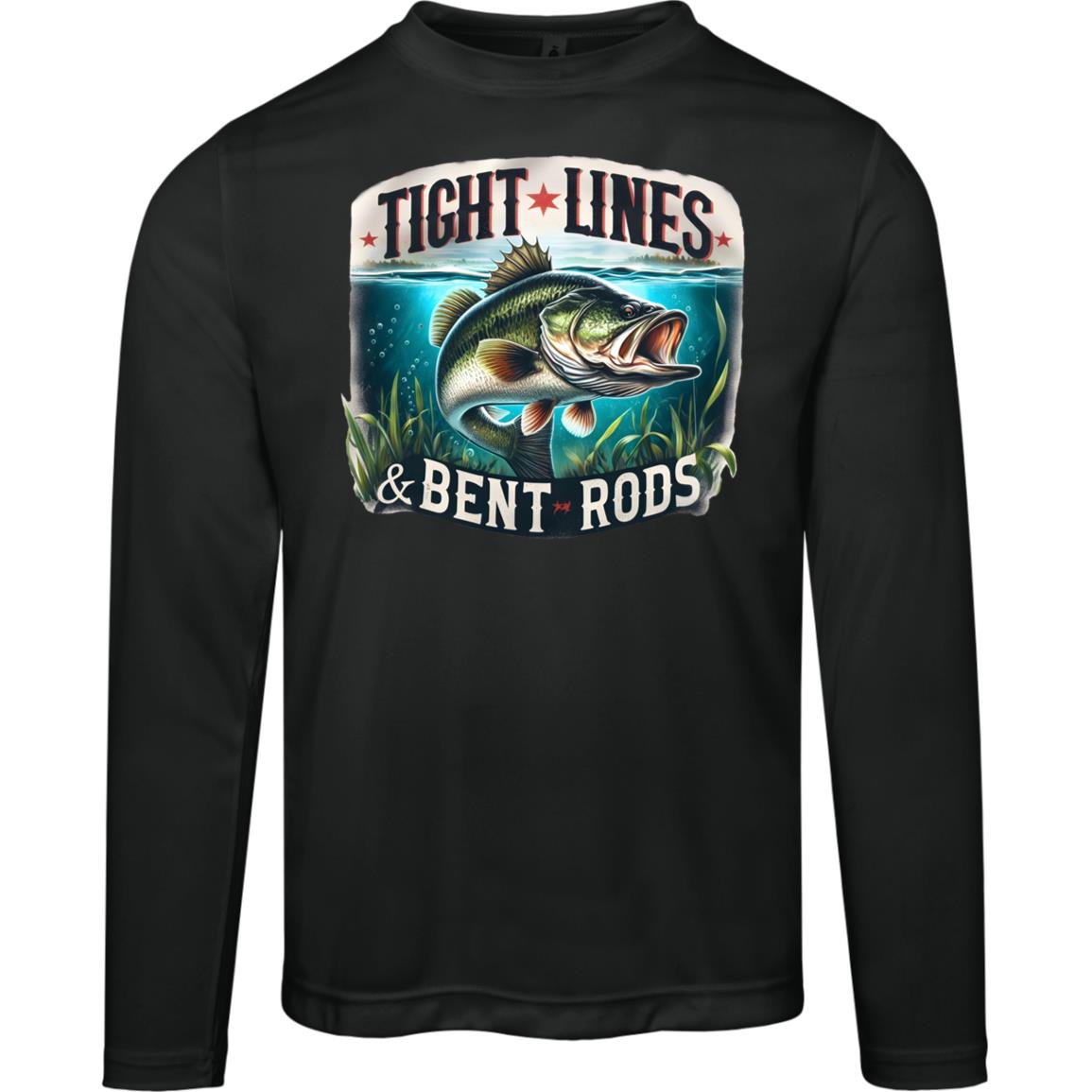 Tight Lines And Bent Rods SPF40 Performance Long Sleeve Tee
