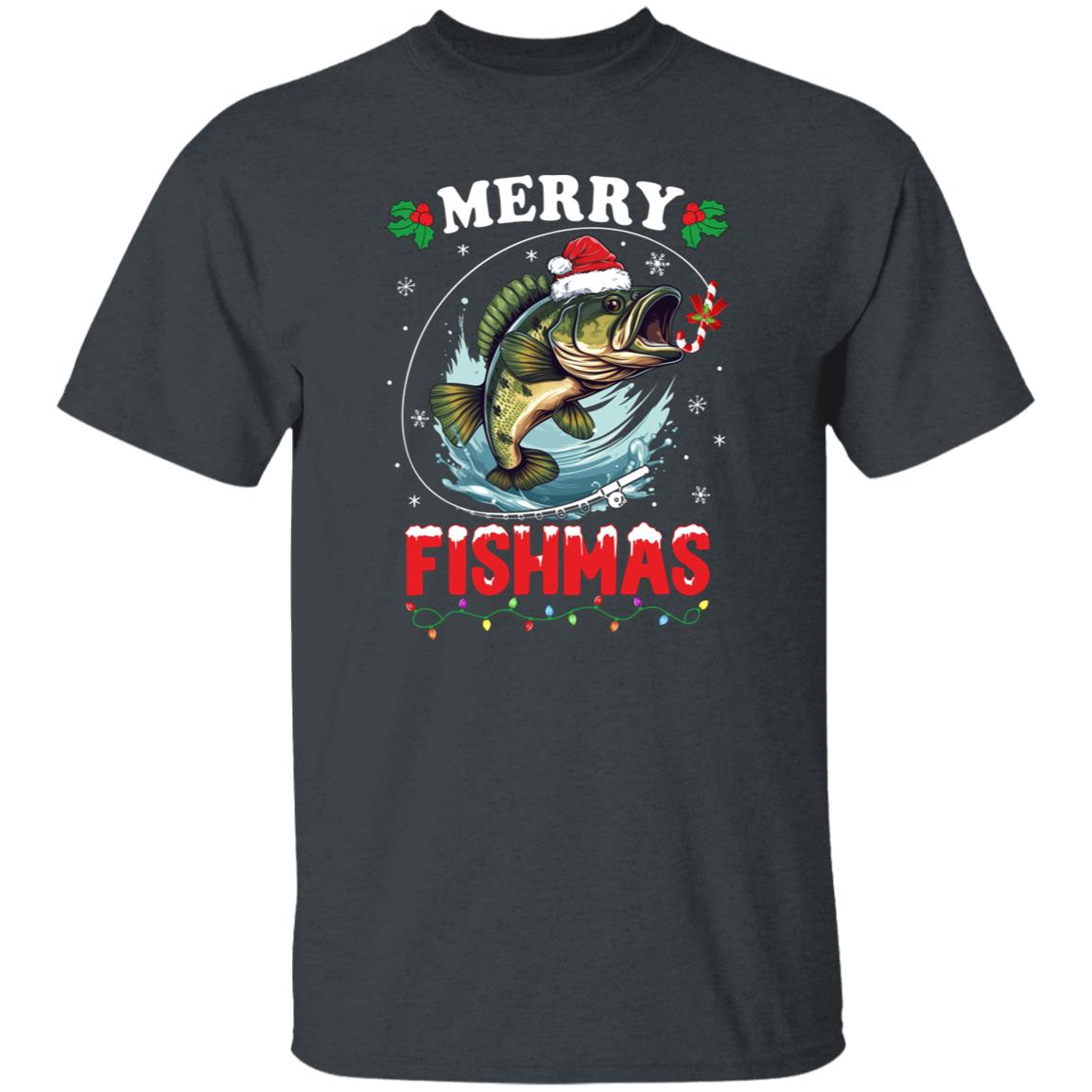 Merry Fishmas Fishing Tee