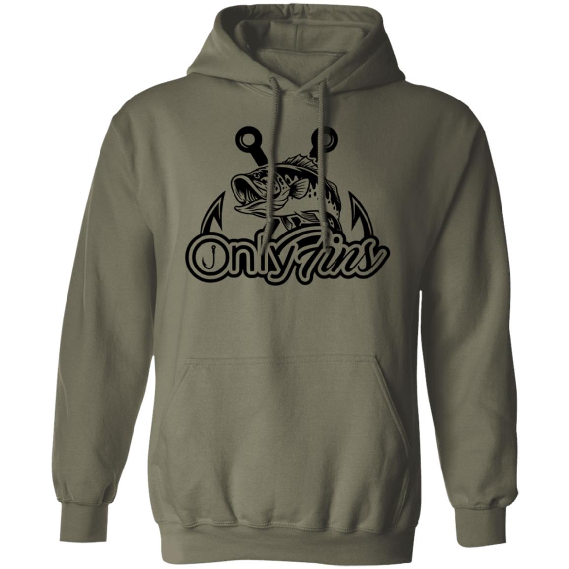 Only Fins Fishing Hoodie (Black Text)