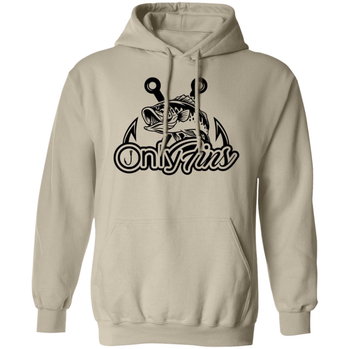 Only Fins Fishing Hoodie (Black Text)