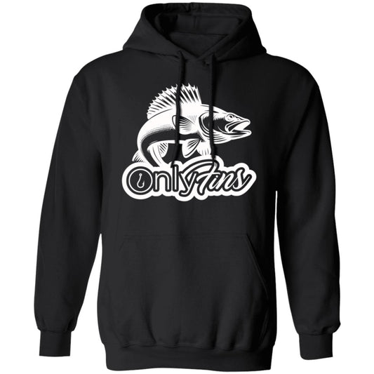 Only Fins Walleye Fishing Hoodie (White Text)