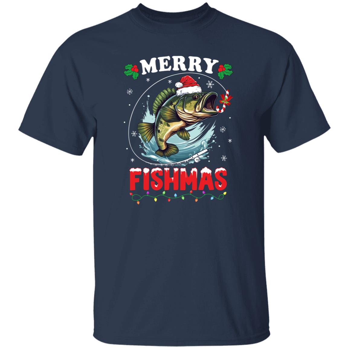 Merry Fishmas Fishing Tee