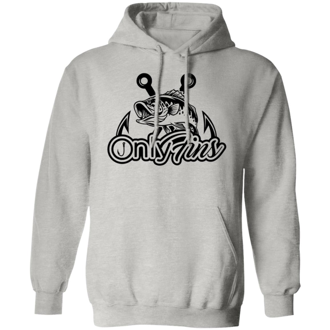 Only Fins Fishing Hoodie (Black Text)