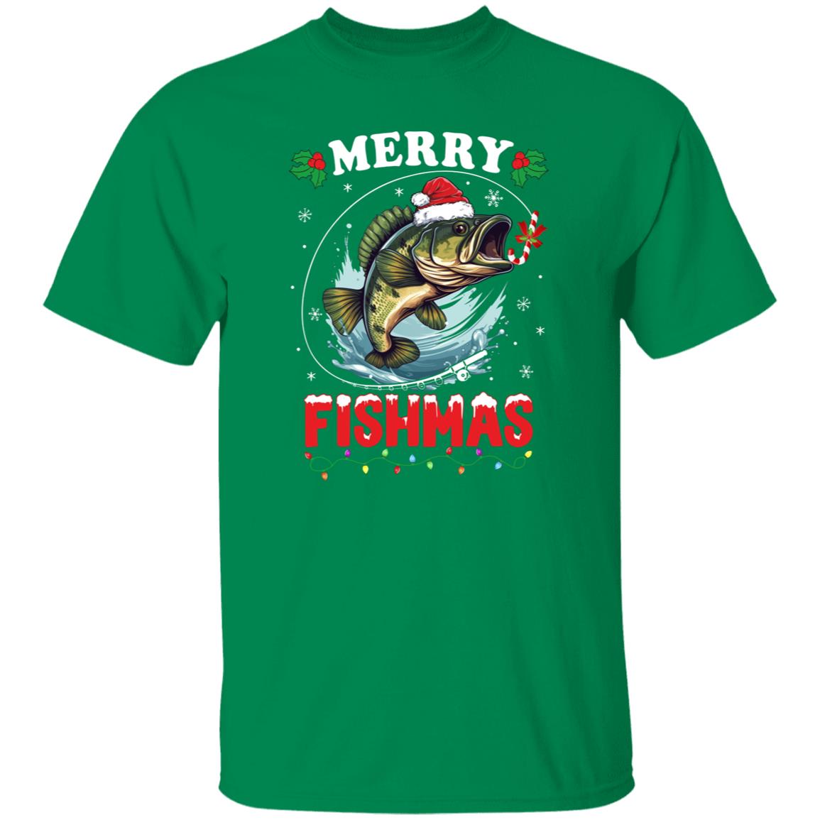 Merry Fishmas Fishing Tee