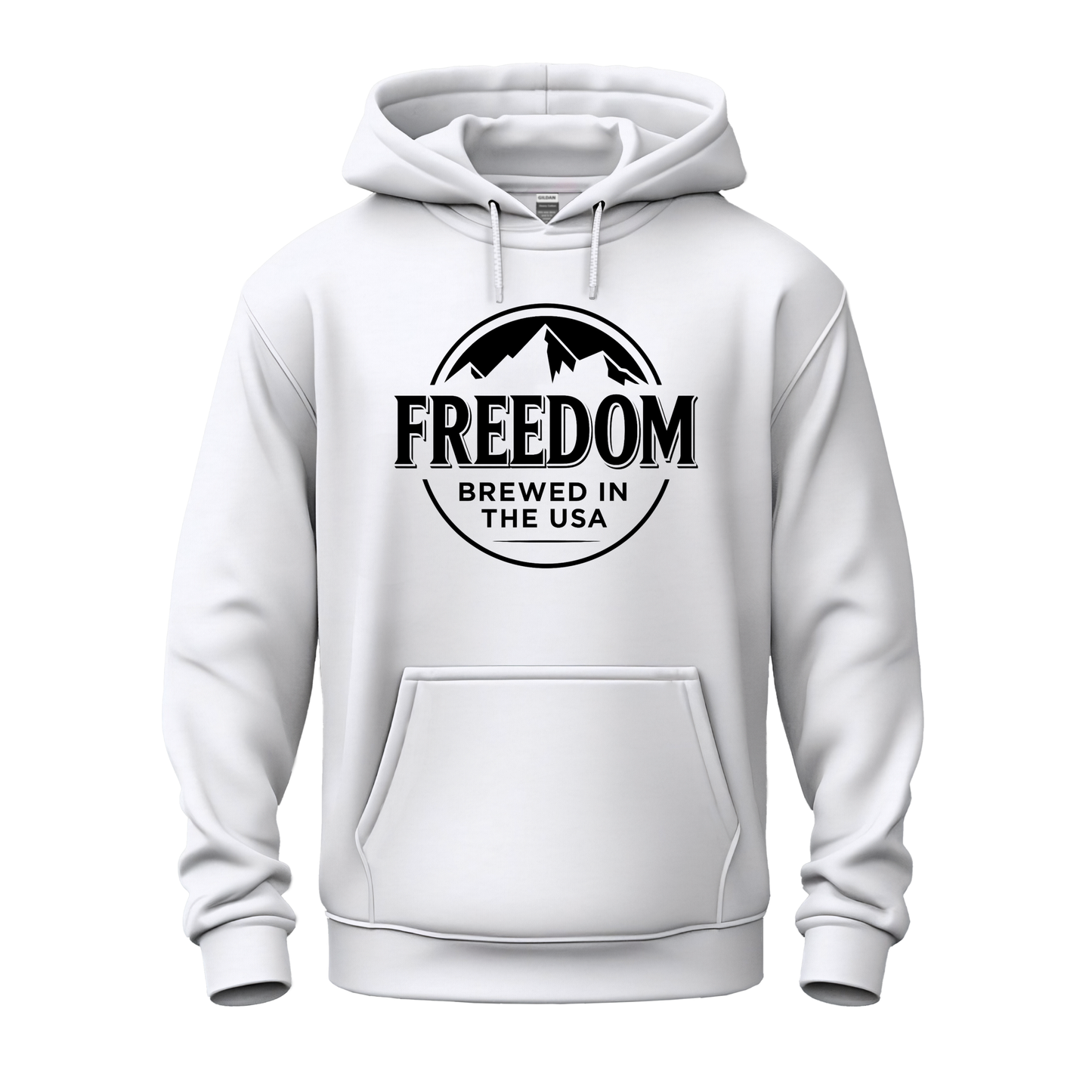 Freedom Beer Drinking Patriotic Hoodie (Black Design)