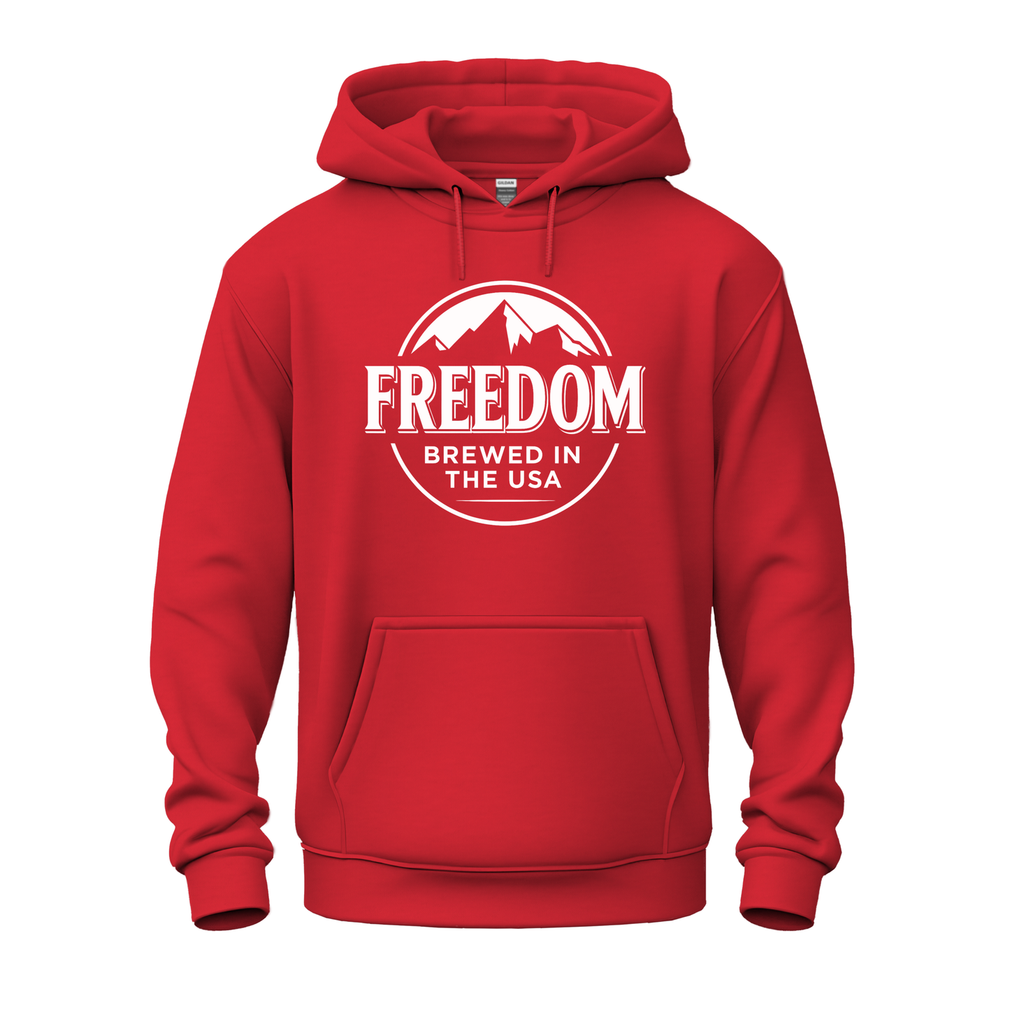 Freedom Beer Drinking Patriotic Hoodie (White Design)