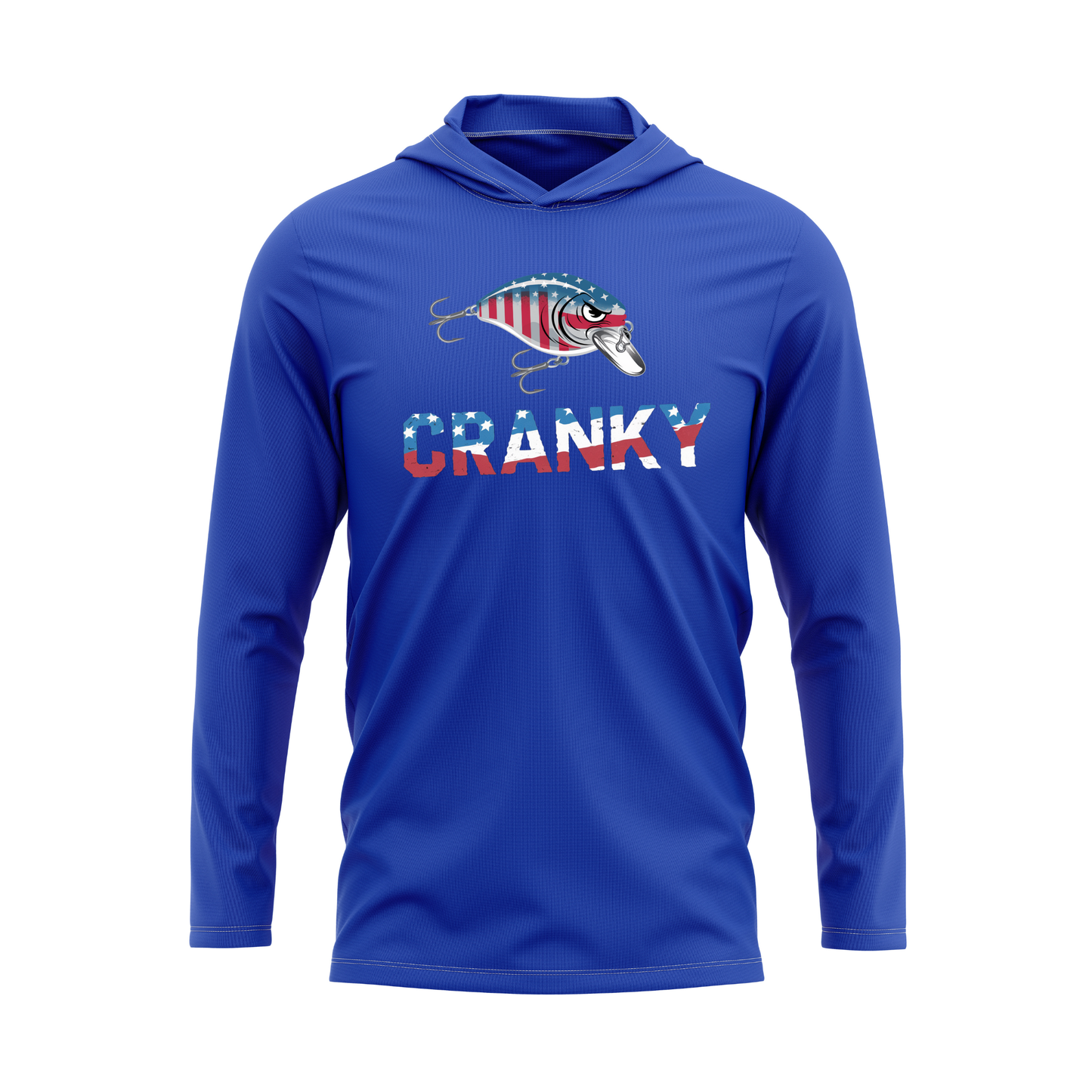 Cranky Crankbait USA SPF40 Performance Fishing Hoodie