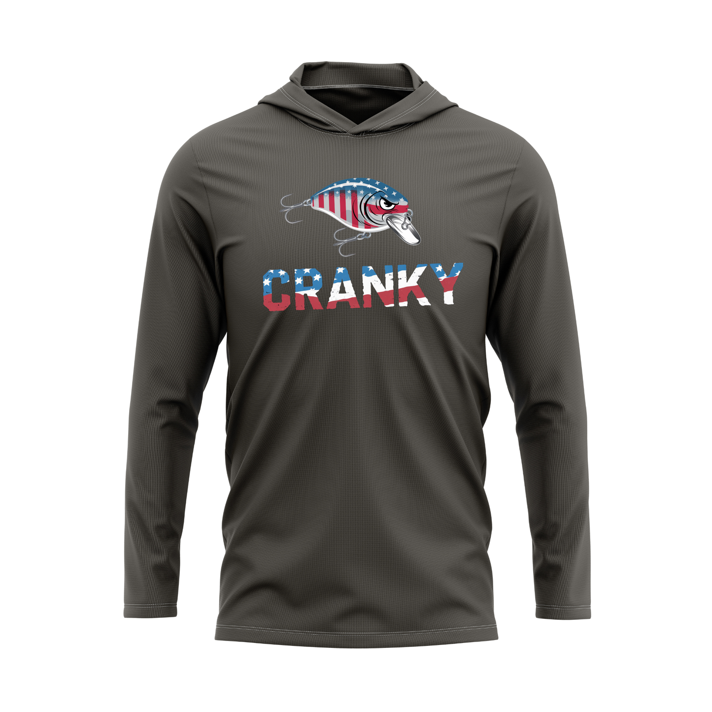 Cranky Crankbait USA SPF40 Performance Fishing Hoodie