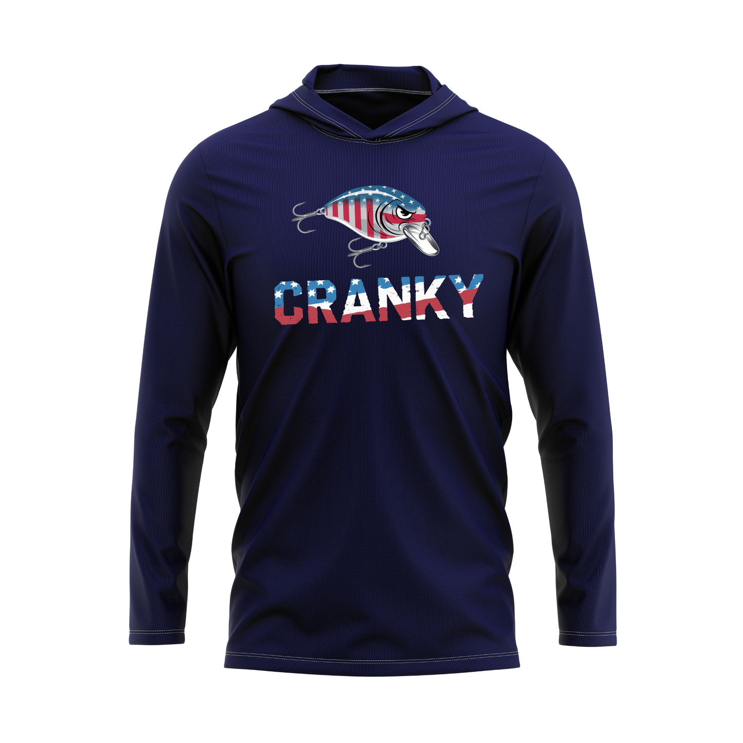Cranky Crankbait USA SPF40 Performance Fishing Hoodie