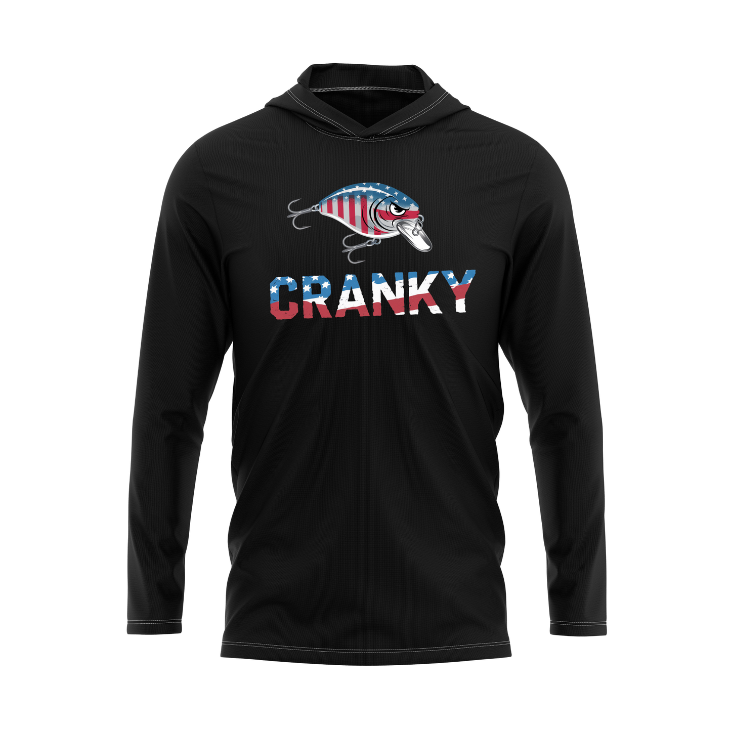 Cranky Crankbait USA SPF40 Performance Fishing Hoodie