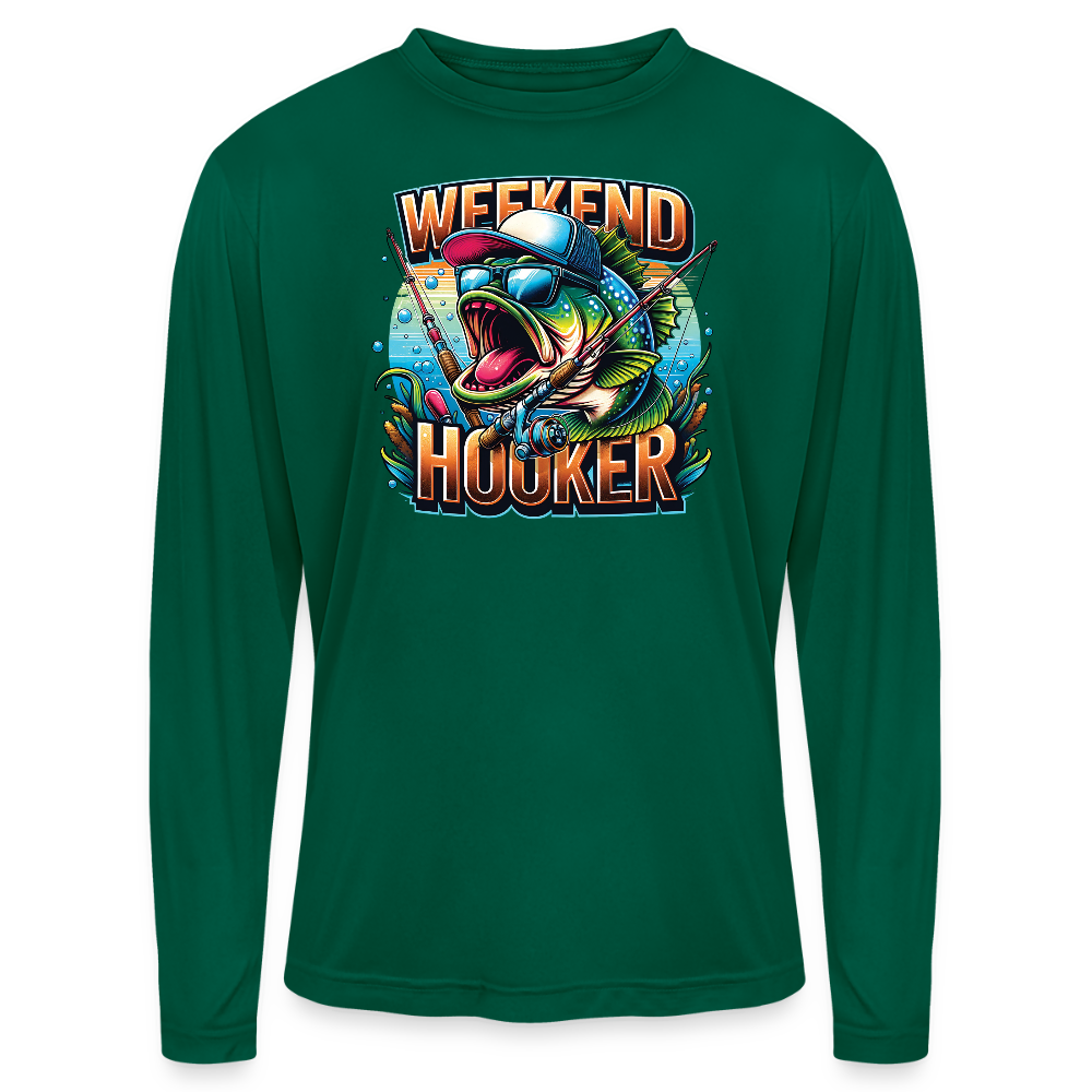 Weekend Hooker UPF40 Performance Long Sleeve T Shirt - forest green