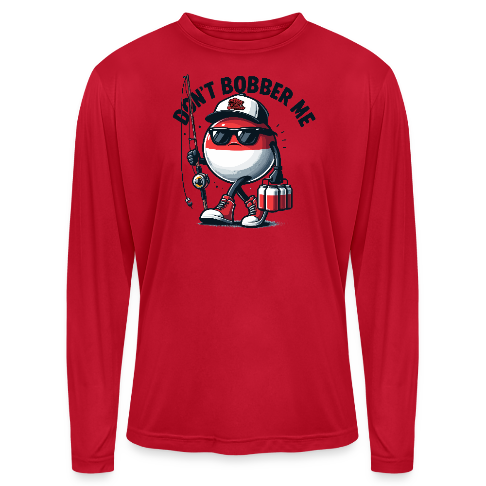 Dont Bobber Me Performance Fishing Long Sleeve Tee - red