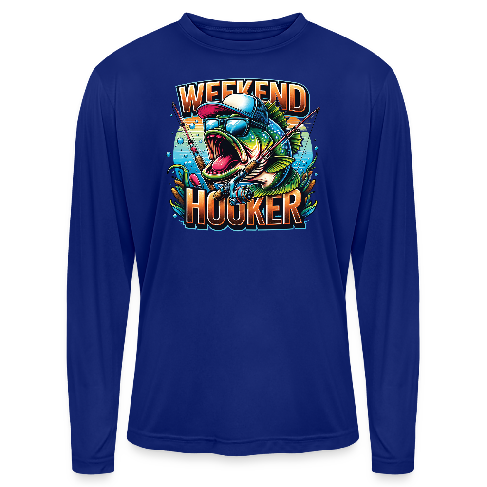 Weekend Hooker UPF40 Performance Long Sleeve T Shirt - royal blue