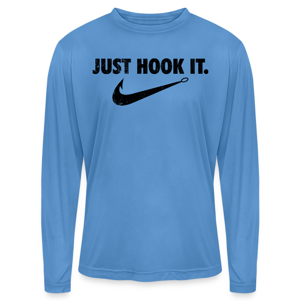 Just Hook It Performance Fishing Long Sleeve Tee - light blue