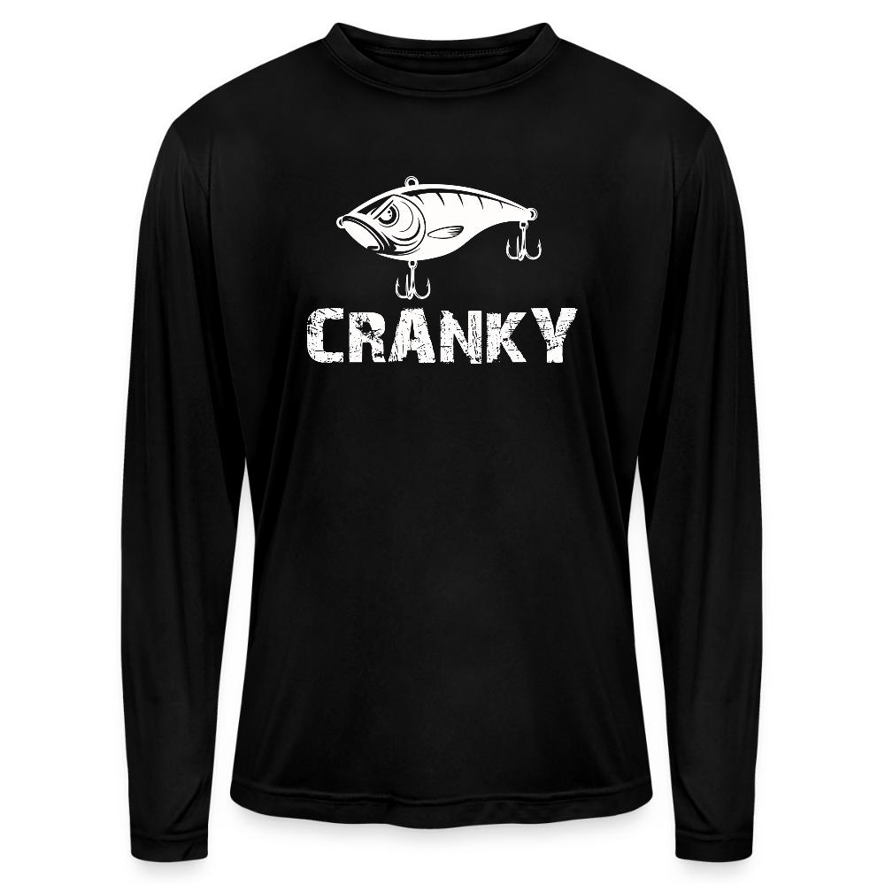 Cranky Crankbait UPF40 Performance Long Sleeve T Shirt - black