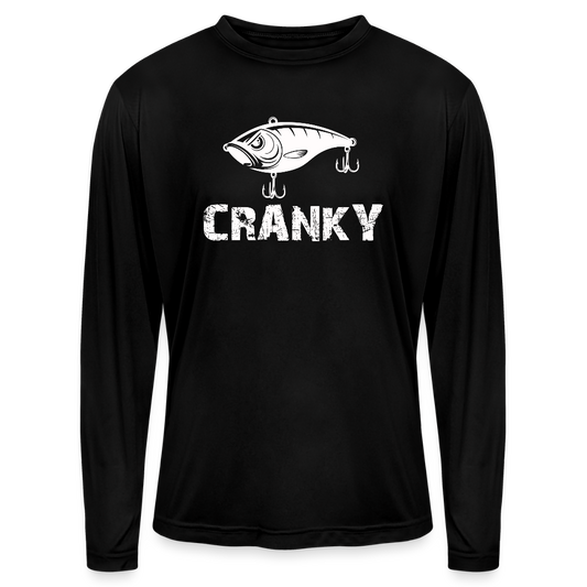 Cranky Crankbait UPF40 Performance Long Sleeve T Shirt - black