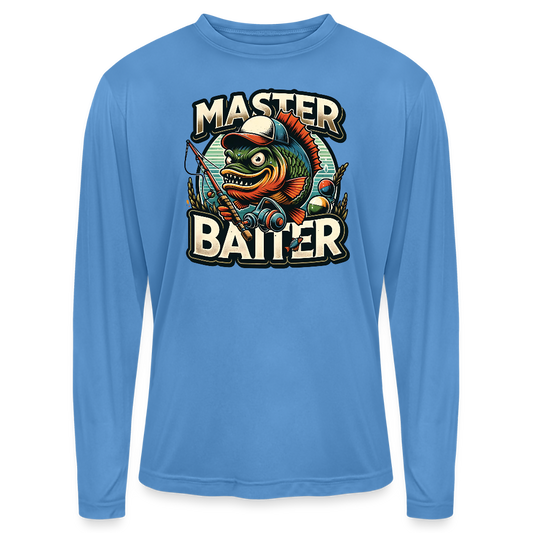 Master Baiter UPF40 Performance Long Sleeve Fishing T Shirt - light blue