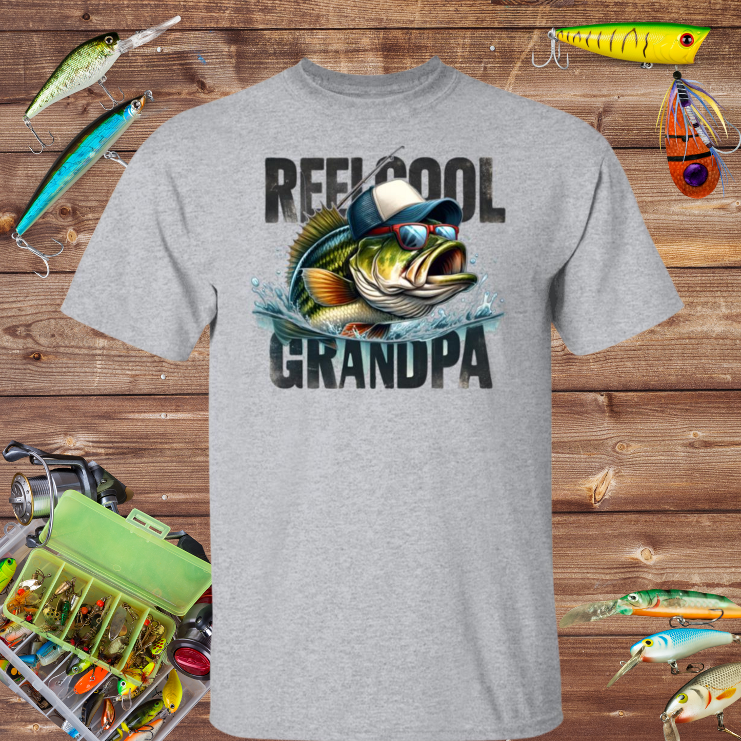 Reel Cool Grandpa Fishing T Shirt