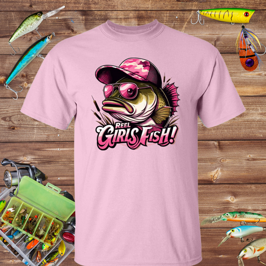 Reel Girls Fish Fishing T Shirt