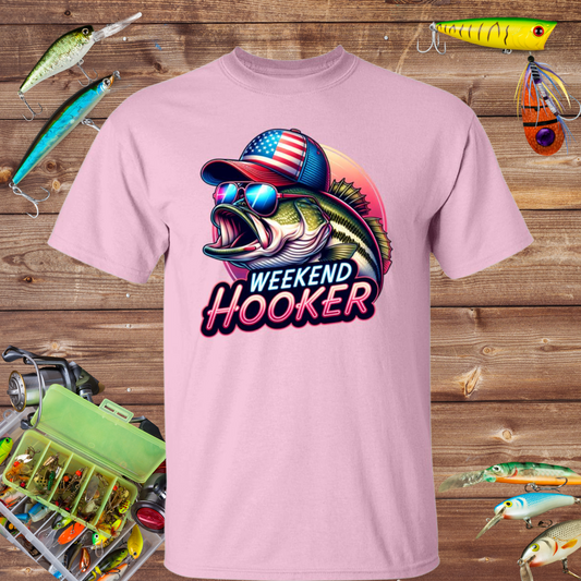 Weekend Hooker Fishing T Shirt