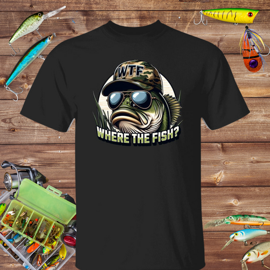 Where The Fish? Fishing T Shirt