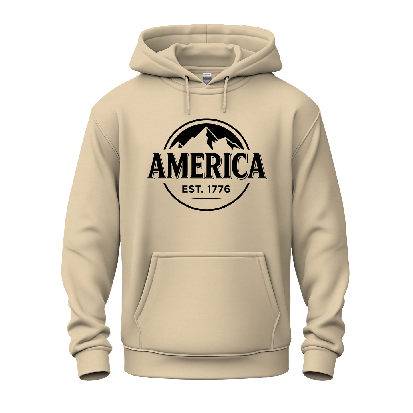 America Patriotic Beer Drinking Hoodie (Black Design)