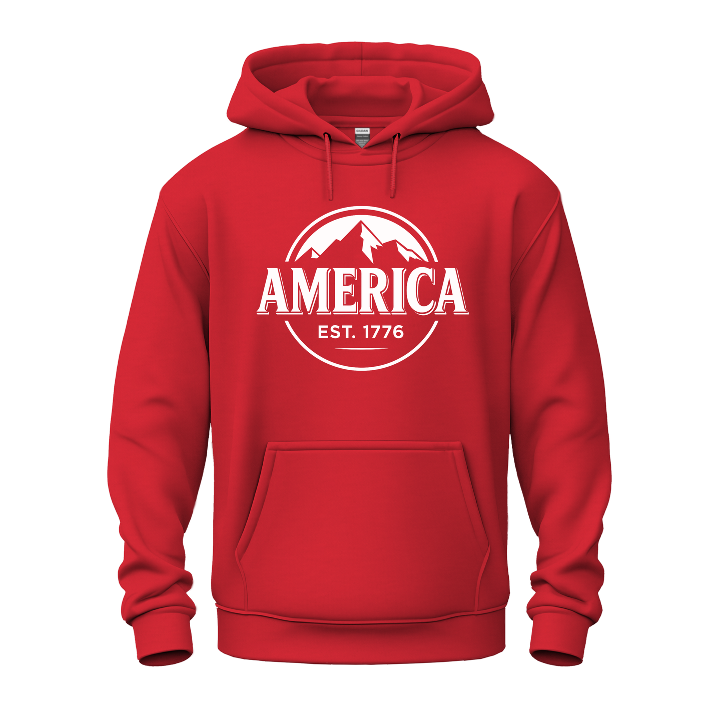 America Patriotic Beer Drinking Hoodie (White Design)