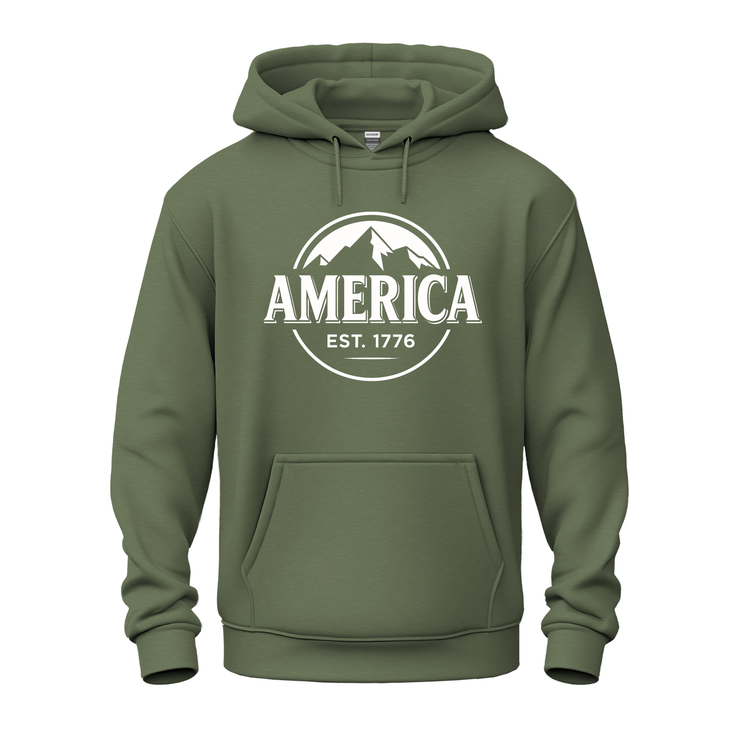 America Patriotic Beer Drinking Hoodie (White Design)