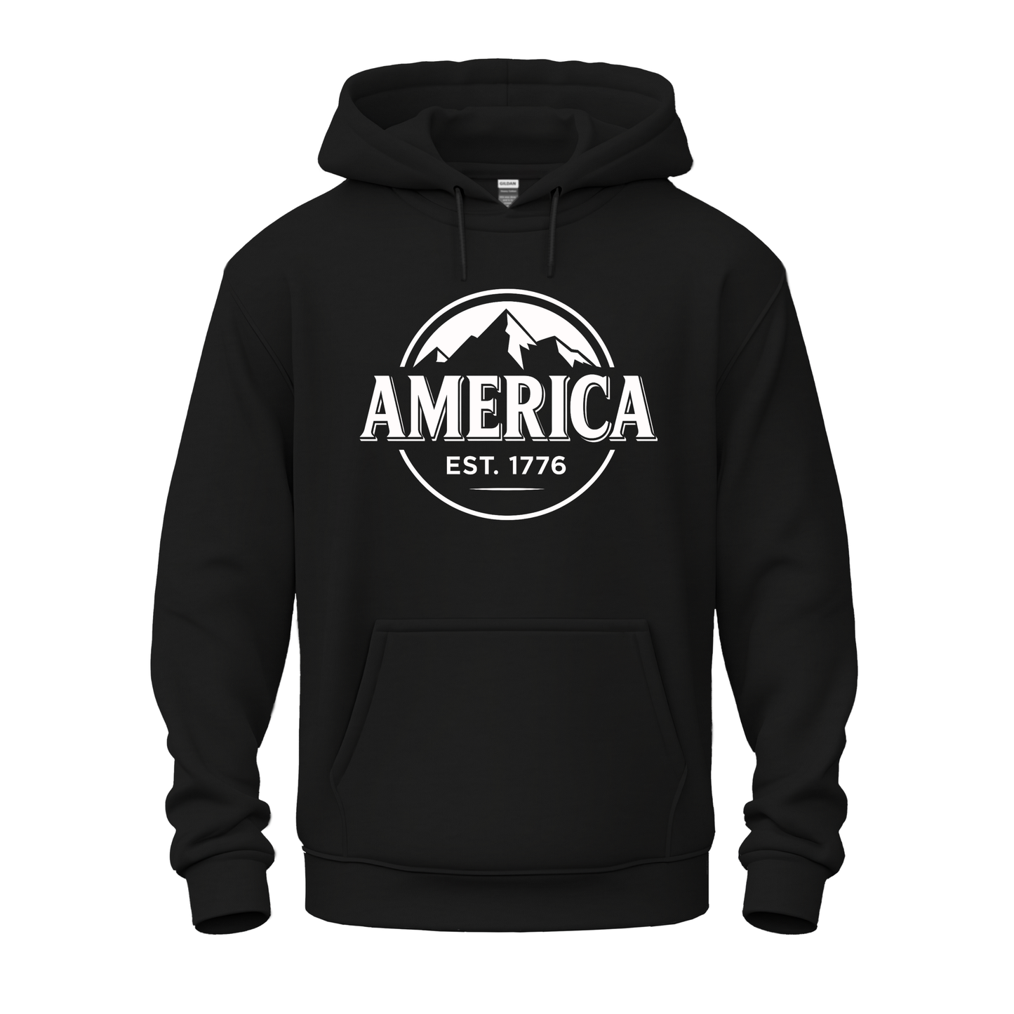 America Patriotic Beer Drinking Hoodie (White Design)