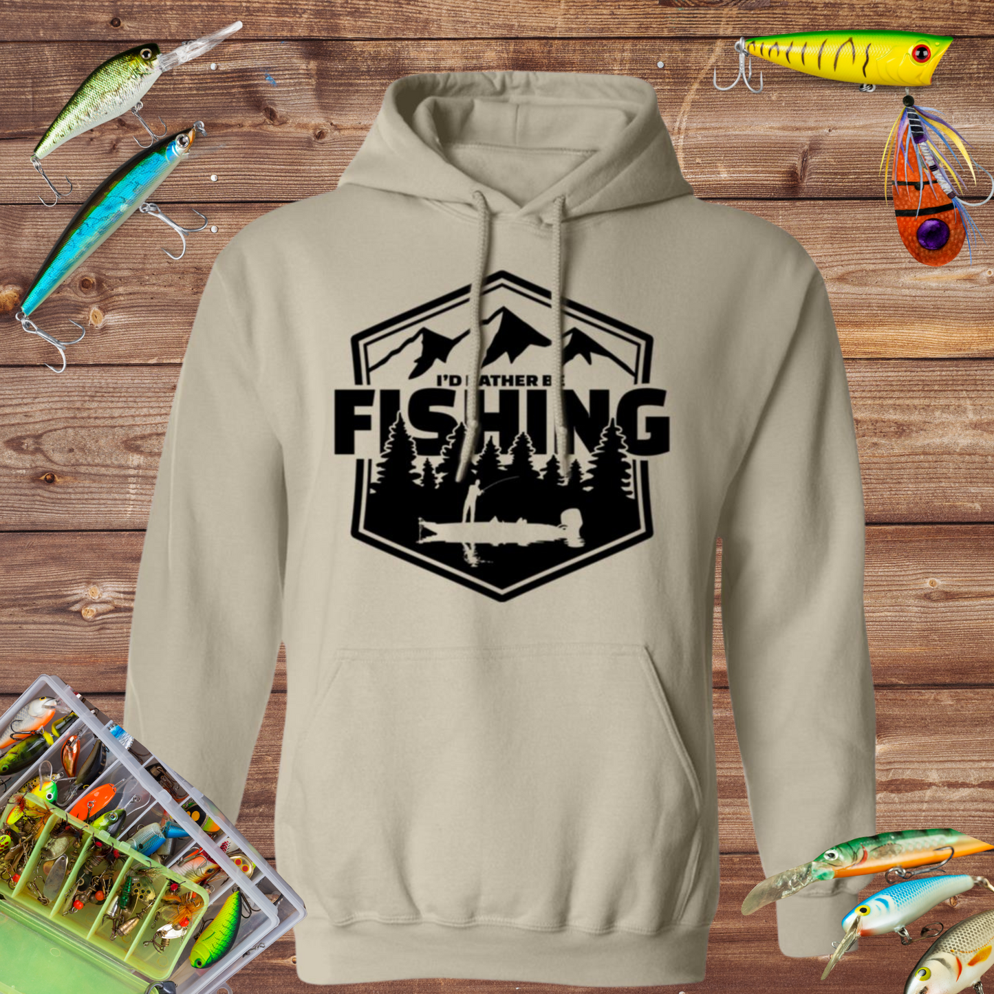 I'd Rather Be Fishing Hoodie