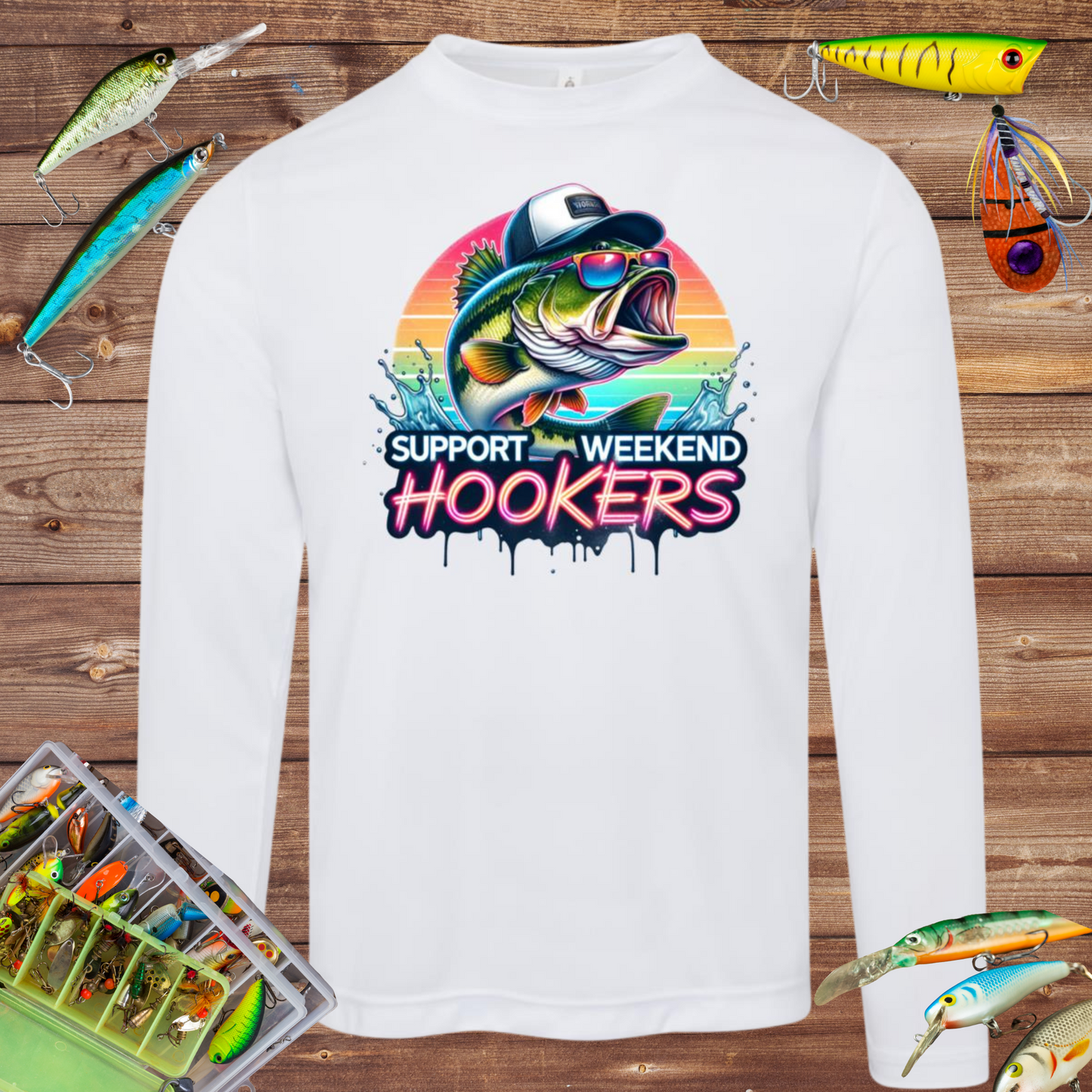 Support Weekend Hookers SPF40 Performance Long Sleeve Tee